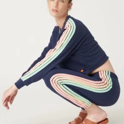 Aviator Nation Clothing Bolt Cropped Classic Crew Sweatshirt