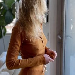 WSLY Waffle Long Sleeve Henley Top Clothing