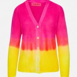 The Elder Statesman Sale Triple Dye Medium Rib Cardigan