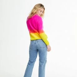 The Elder Statesman Sale Triple Dye Medium Rib Cardigan