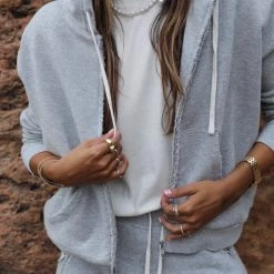 Sincerely Jules For Bandier The Juniper Zip Up Hoodie