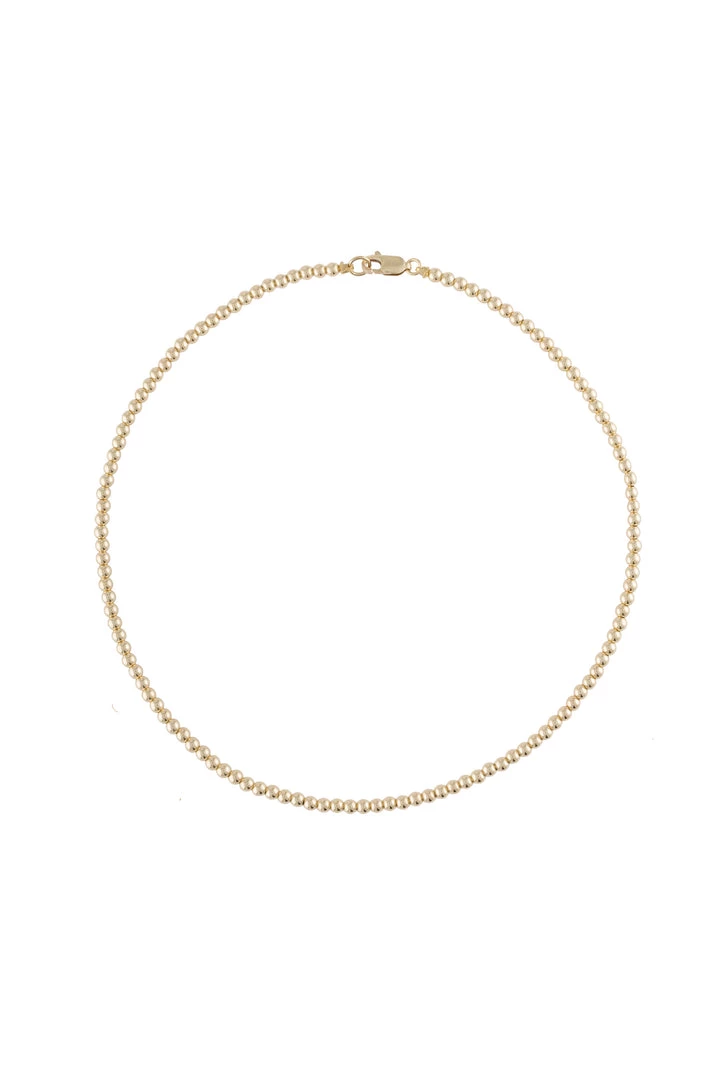 Alexa Leigh 3MM Gold Ball Necklace Accessories 1 Alexa Leigh 3MM Gold Ball Necklace Accessories