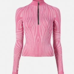 Lapp The Brand Clothing Illusion Seamless Half Zip Top