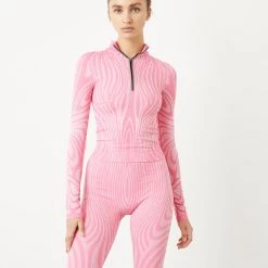 Lapp The Brand Clothing Illusion Seamless Half Zip Top