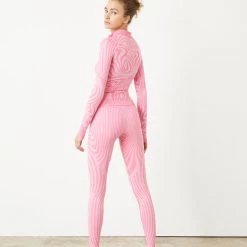 Lapp The Brand Clothing Illusion Seamless Half Zip Top