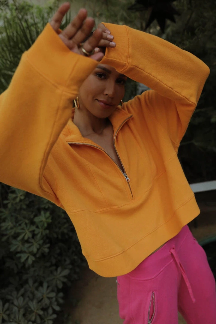 Sincerely Jules For Bandier The Holly Half Zip Sweatshirt 1 Sincerely Jules For Bandier The Holly Half Zip Sweatshirt