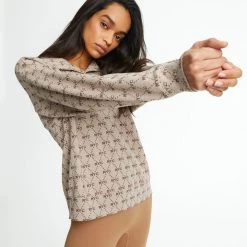 All Access Clothing Jacquard Folded Collar Sweatshirt