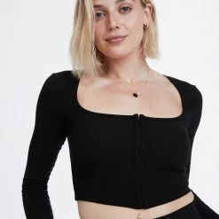 Adam Selman Sport Clothing Square Neck Cardigan