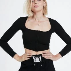 Adam Selman Sport Clothing Square Neck Cardigan