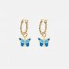 Wilhelmina Garcia Accessories Gold Butterfly Rope Earrings