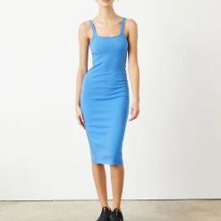 WSLY Essex Ribbed Square Neck Tank Dress