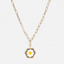 Wilhelmina Garcia Accessories Gold Daisy Necklace