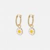 Wilhelmina Garcia Gold Daisy Rope Earrings