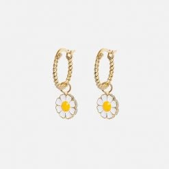 Wilhelmina Garcia Gold Daisy Rope Earrings