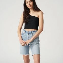 WSLY Rivington Ribbed One Shoulder Cropped Tank 11 WSLY Rivington Ribbed One Shoulder Cropped Tank