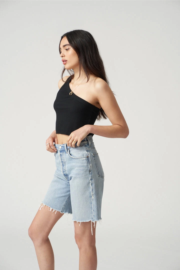 WSLY Rivington Ribbed One Shoulder Cropped Tank 2 WSLY Rivington Ribbed One Shoulder Cropped Tank