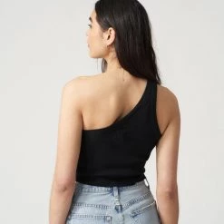 WSLY Rivington Ribbed One Shoulder Cropped Tank 12 WSLY Rivington Ribbed One Shoulder Cropped Tank