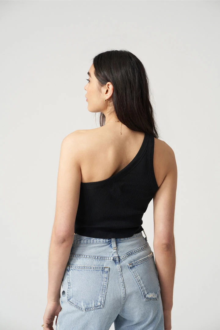 WSLY Rivington Ribbed One Shoulder Cropped Tank 6 WSLY Rivington Ribbed One Shoulder Cropped Tank