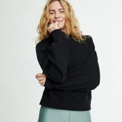 WSLY Clothing Eco Fleece Crew Neck Sweatshirt With Shoulder Pads