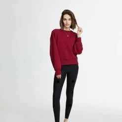WSLY Eco Fleece Crew Neck Sweatshirt With Shoulder Pads