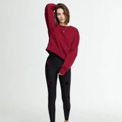 WSLY Eco Fleece Crew Neck Sweatshirt With Shoulder Pads