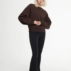 WSLY Eco Fleece Crew Neck Sweatshirt With Shoulder Pads