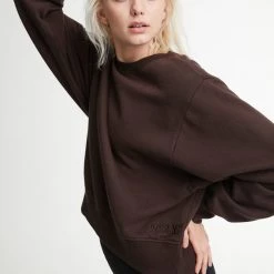 WSLY Eco Fleece Crew Neck Sweatshirt With Shoulder Pads