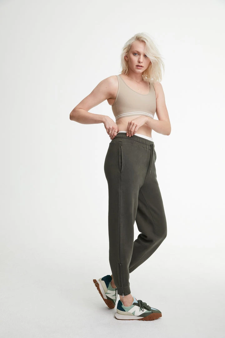 WSLY Eco Fleece Ankle Zip Sweatpant 1 WSLY Eco Fleece Ankle Zip Sweatpant