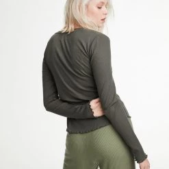 WSLY Clothing Rivington Ribbed Long Sleeve Henley Top