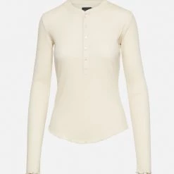 WSLY Rivington Ribbed Long Sleeve Henley Top Clothing