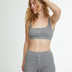 WSLY Waffle Henley Bra Clothing