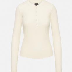 WSLY Clothing Waffle Long Sleeve Henley Top