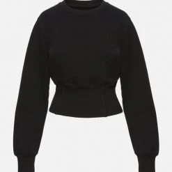 WSLY Eco Fleece Ribbed Bodice Crew Neck Sweatshirt 11 WSLY Eco Fleece Ribbed Bodice Crew Neck Sweatshirt