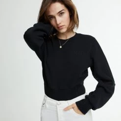 WSLY Eco Fleece Ribbed Bodice Crew Neck Sweatshirt 8 WSLY Eco Fleece Ribbed Bodice Crew Neck Sweatshirt