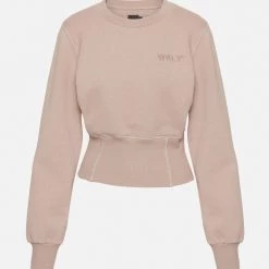 WSLY Clothing Eco Fleece Ribbed Bodice Crew Neck Sweatshirt