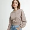 WSLY Clothing Eco Fleece Ribbed Bodice Crew Neck Sweatshirt