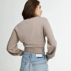 WSLY Clothing Eco Fleece Ribbed Bodice Crew Neck Sweatshirt