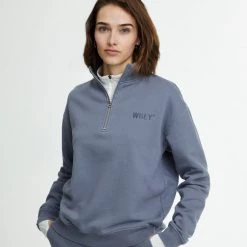WSLY Eco Fleece Half Zip Sweatshirt Clothing