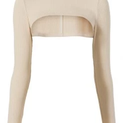 WSLY New Arrivals Essex Ribbed Long Sleeve Shrug