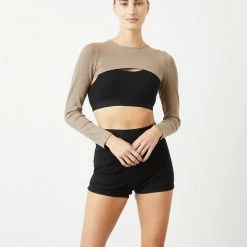 WSLY New Arrivals Essex Ribbed Long Sleeve Shrug