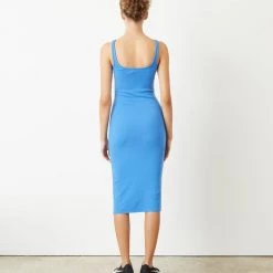 WSLY Essex Ribbed Square Neck Tank Dress