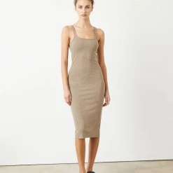 WSLY Essex Ribbed Square Neck Tank Dress