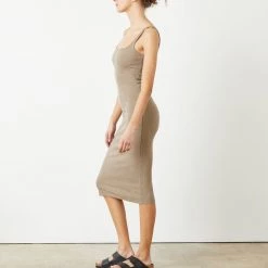 WSLY Essex Ribbed Square Neck Tank Dress