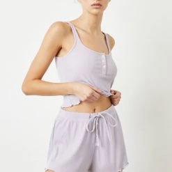 WSLY Hudson Henley Ribbed Short