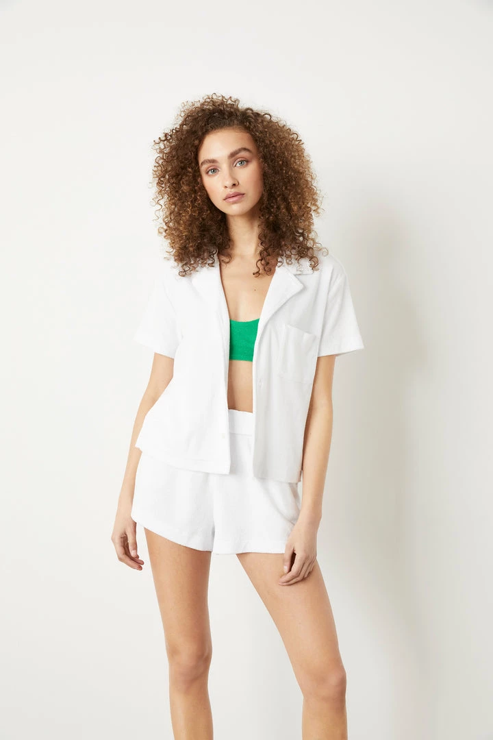 WSLY Eco Terry Button Down Shirt 1 WSLY Eco Terry Button Down Shirt