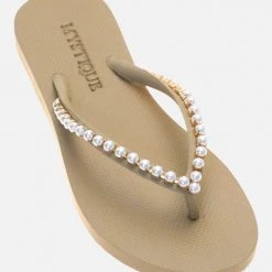 Stephanie Gottlieb X Mystique Charlotte Tan Flip Flops New Arrivals