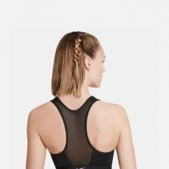 Nike Dri Fit Swoosh Zip Front Bra Clothing