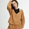 DONNI. Ribbed Cropped Cardi Clothing