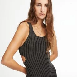 John Elliott Reveal Silk Cashmere Rib Tank Dress Clothing