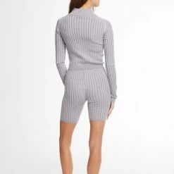 John Elliott Reveal Silk Cashmere Rib Zip Up Clothing 10 John Elliott Reveal Silk Cashmere Rib Zip Up Clothing